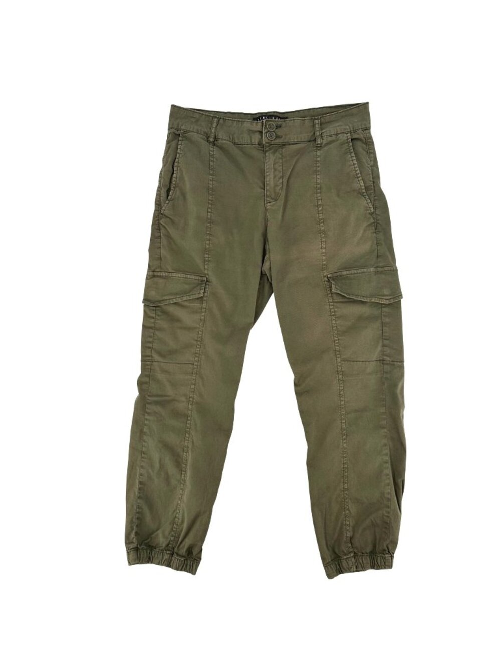 Sanctuary Womens Olive Green Cargo Jogger Pants Size 28 Cotton Blend